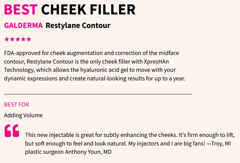 best cheek filler restylane