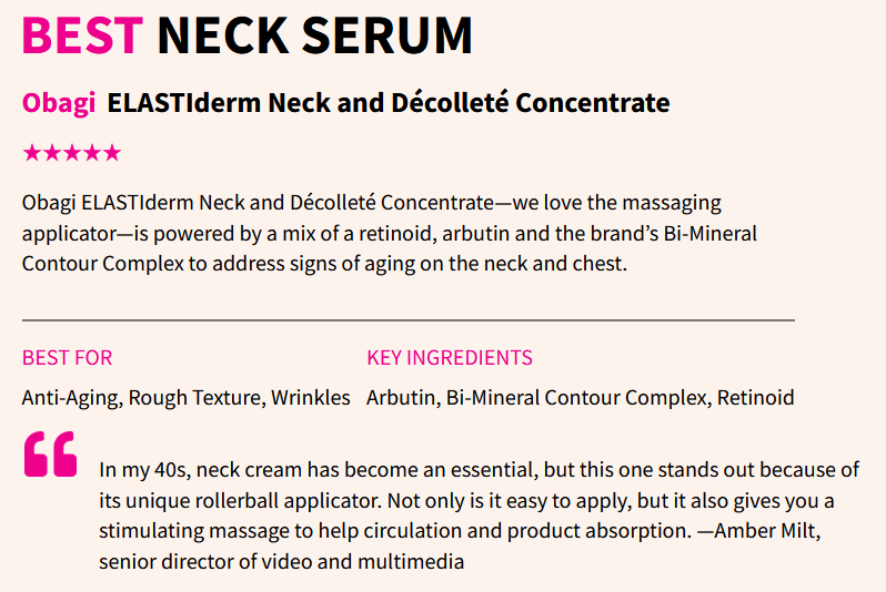 best neck serum