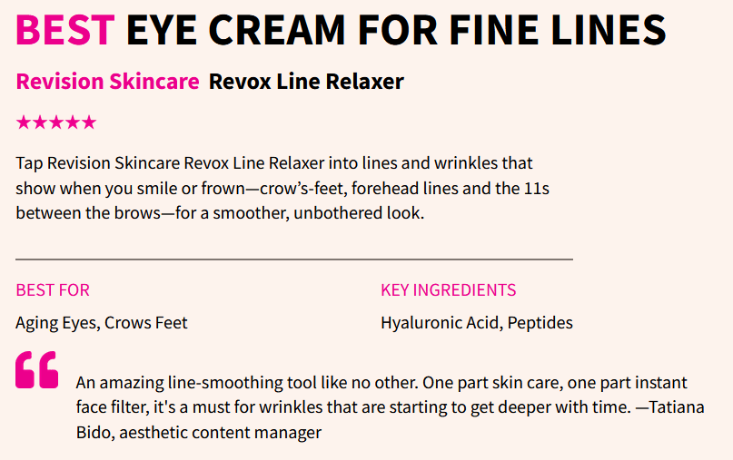 best cream for fine lines